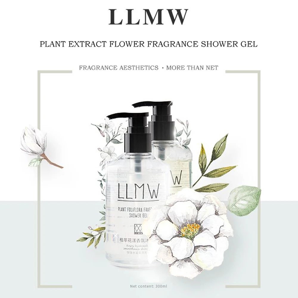 LLMW private label Plant Extract Flower Fragrance Shower Gel