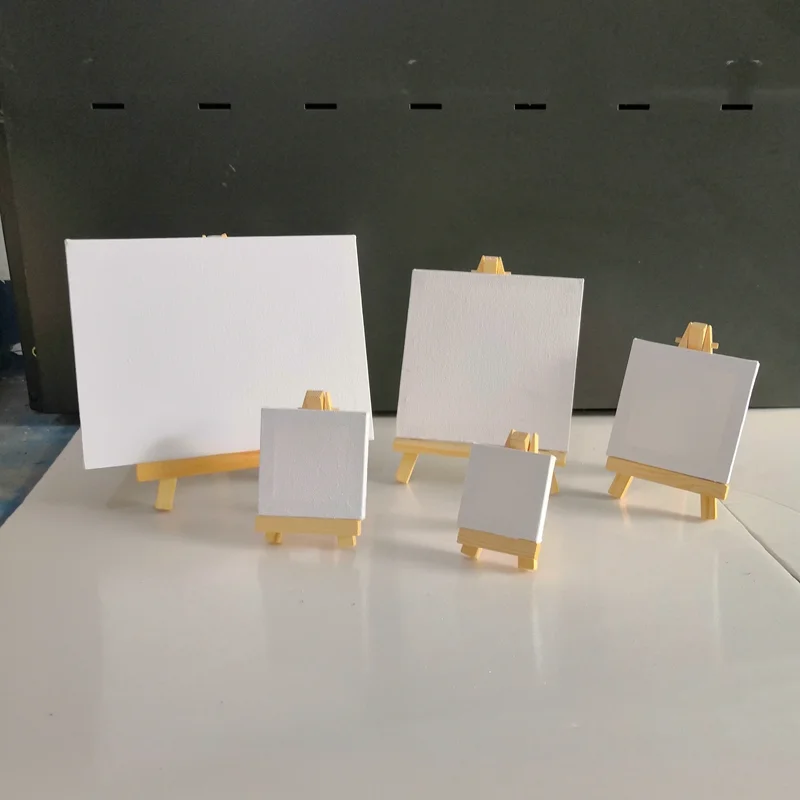 Professional  Mini Easel Stand Pine Wood Art Painting Easel Custom Easel and Canvas for Display