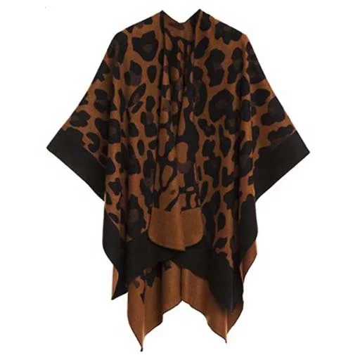 New Design Leopard Dot Cotton Viscose Shawl Custom Printing High Quality Neckerchief Autumn Winter Shawls