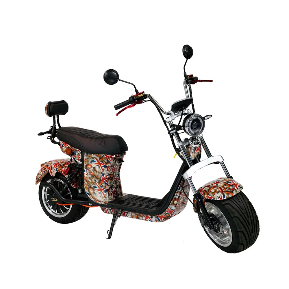 New City coco Electric Moped Scooter 2000w 45Km/h Long Range 2 Seats No Folding e Bike Factory Price HR9