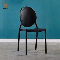 Pp Black Kitchen Furniture Leisure Dining Garden Plastic Chairs For Sale