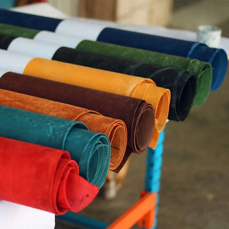 Badalassi Carlo 2.0-2.5MM High Fat Frosted Plant Tanned Leather Tree Paste Leather Vintage Frosted Vegetable Tanned Cowhide