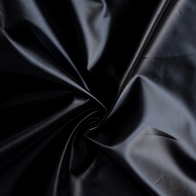 Блестящая печатная однотонная тафта с однотонным покрытием, тканая окрашенная текстильная ткань, 100% полиэстер для одежды