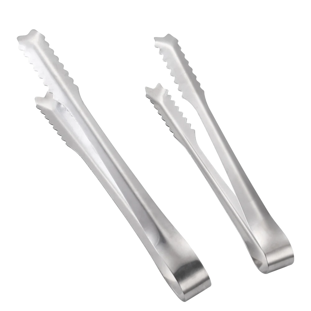 Stainless Steel Ice Tongs with Sharp Teeth 5 6 8,9 Inch Kitchen Sugar Tongs Non-slip Small Serving Tongs for Home Coffee Bar