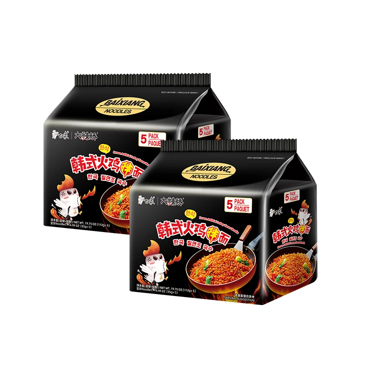 Baixiang Instant Noodle Korean Turkey Flavor Spicy Instant Noodles