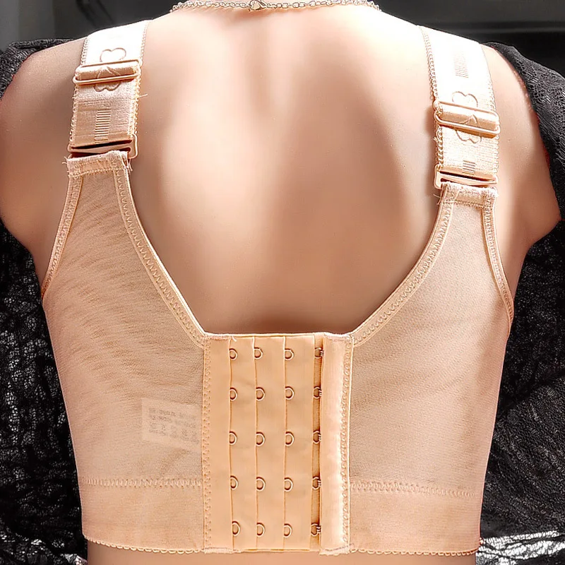 Embroidery Wire Free Bras for Women Push Up Lace Underwear Sexy Lingerie Femme 34 to 50 Plus Size Bra