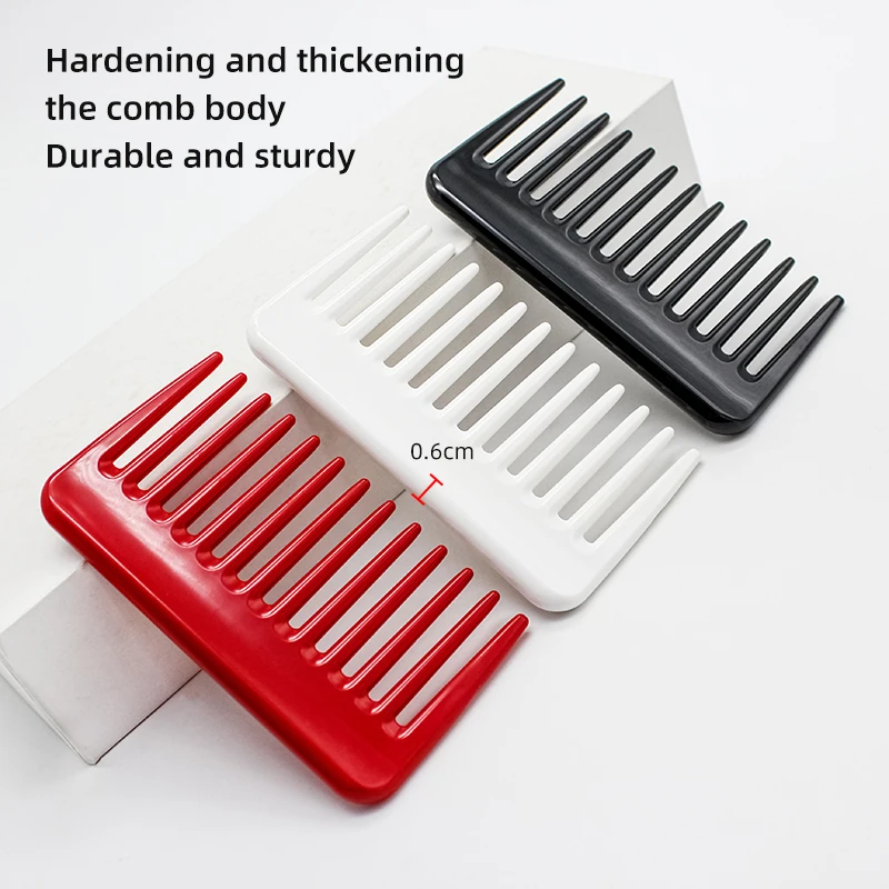 Customized Barber Mini Wide Tooth Comb Pocket Scalp Massage Hair Detangle Styling Wide Teeth Comb For Women Men