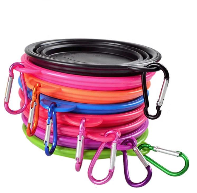 Hot Sale Foldable Silicone dog bowl Pet Water Bowl Collapsible Travel Dog