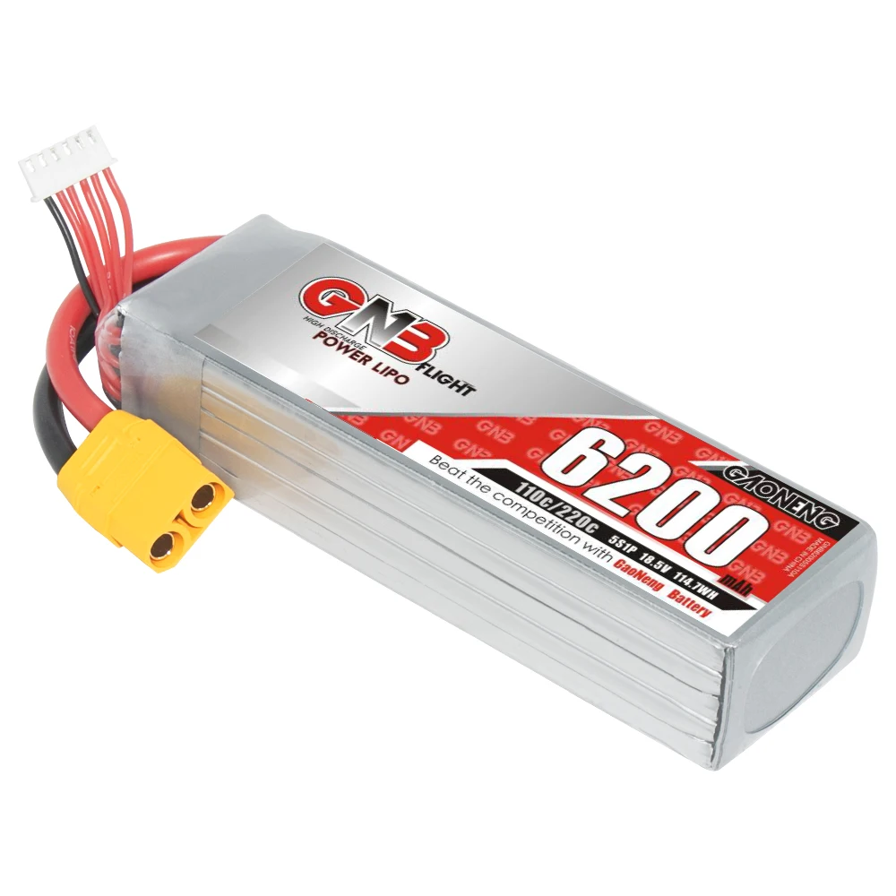 GAONENG GNB 6200 мАч 5S 18 5 В 110C XT90 RC LiPo батарея 600 мм до 700 вертолеты 800 Warbirds Align T-Rex FPV Дрон