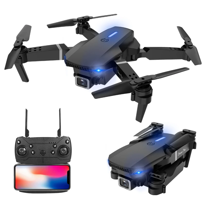 E88 Drone dji mini aerial photography drone, gesture photo and video with optical flow positioning hovering remote control drone