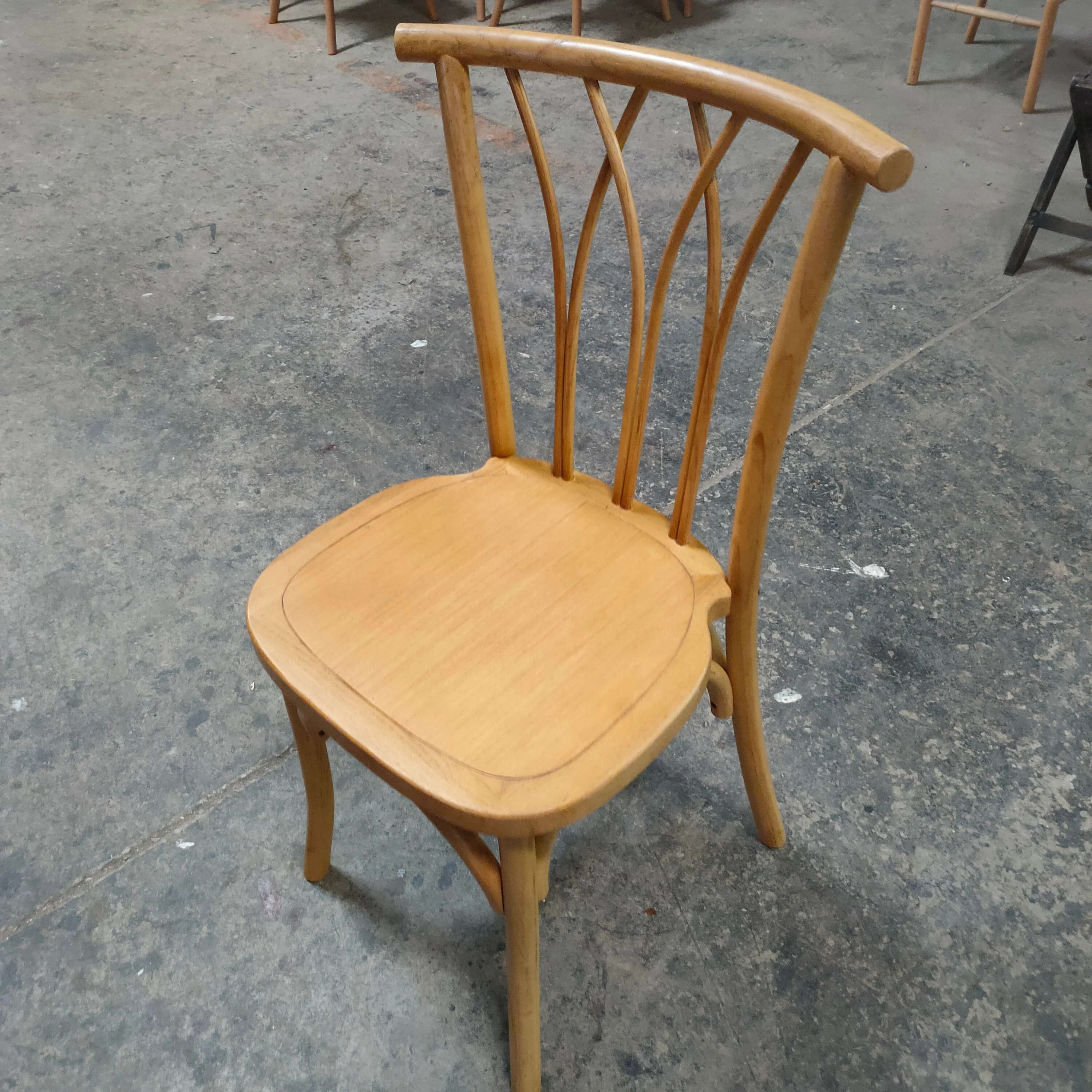 Hot Sale Luxury Wedding Wing Chair Stackable Style Wooden Vintage Twig back chair with Rattan Seat