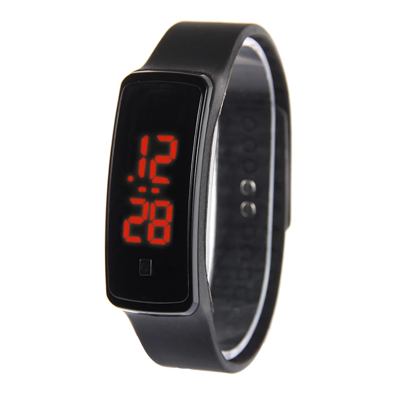 
Children Watch Fashion Silicone Wristband Bracelet Light weight Soft Fitness Sports Men Women LED Watch 