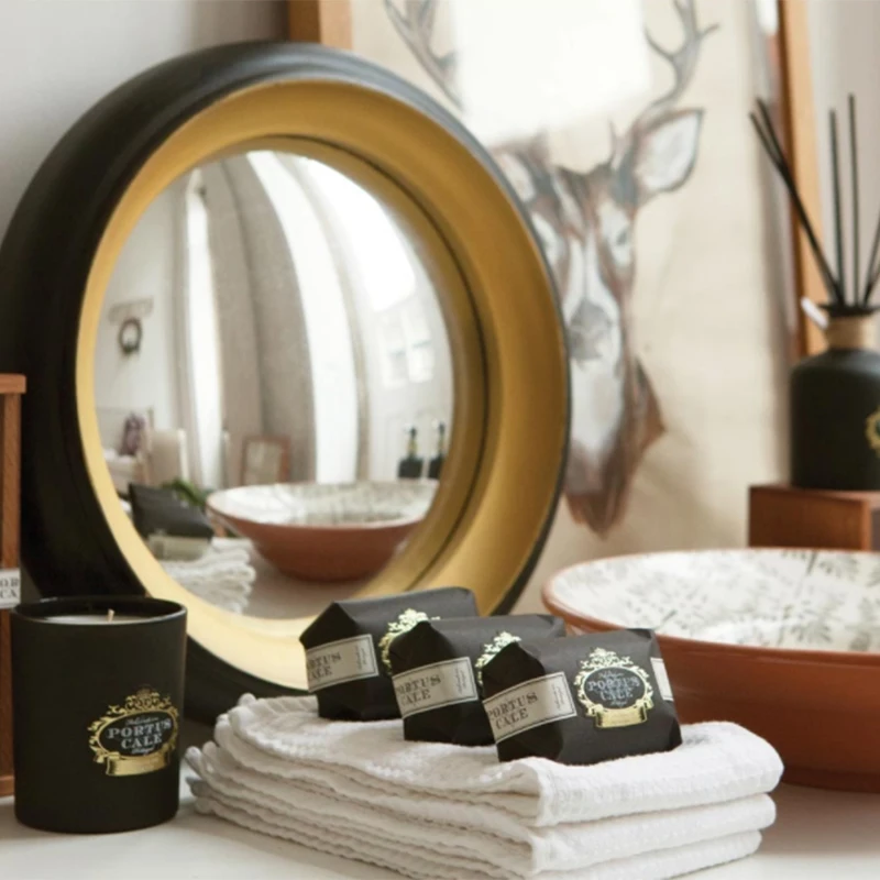 Wedding gift  set wood box packaging Scented aroma soy wax frosted candle jar with wood lid