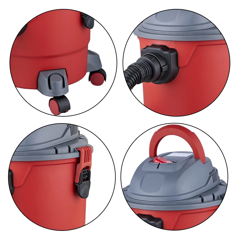 
Jienuo 15L Carpet cleaning machines wet dry vacuum cleaner 1200w with PP tank 