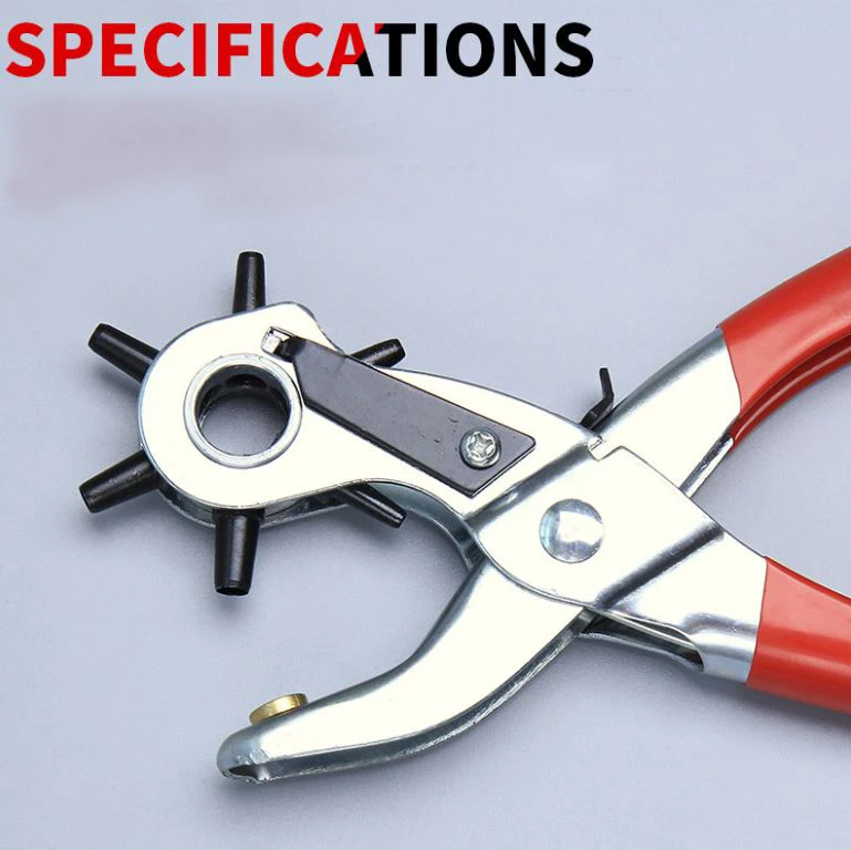 2022 Multifunction Professional Types Of Holding Tools Pliers Common Carbon Steel Metal Leather Set Revolving Hole Punch Pliers