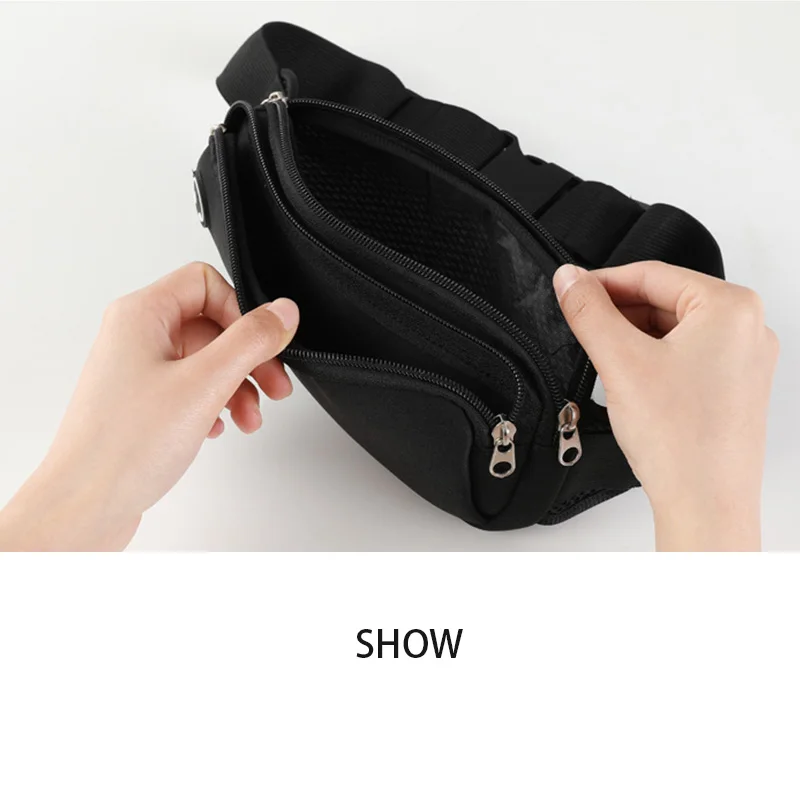Fashion Anti-theft Adjustable Waterproof Gym Bag Fanny Pack Waist Bum Storage Bags Traveling Outdoor Sports Running Hiking Bag