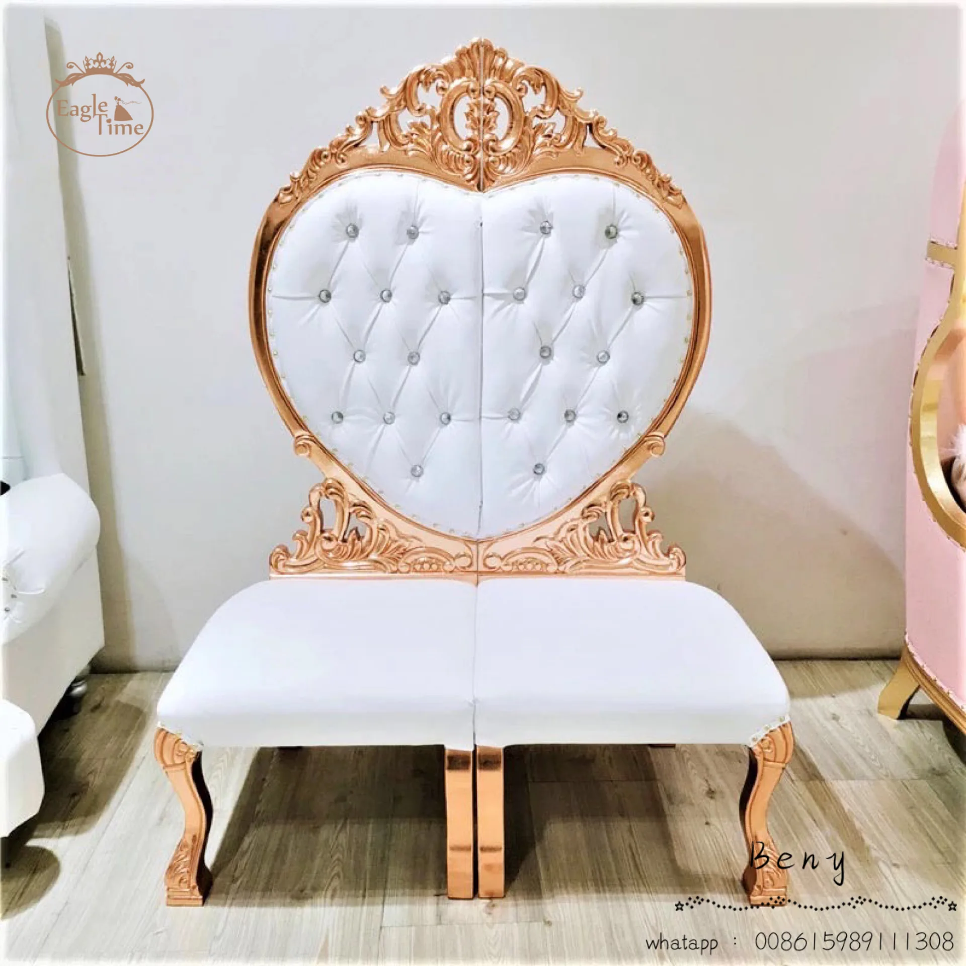 Modern New Love Bride and Groom Double Banquet Party Hotel Event Wedding Throne Sofa Chair Sectional Sofa for Apartment