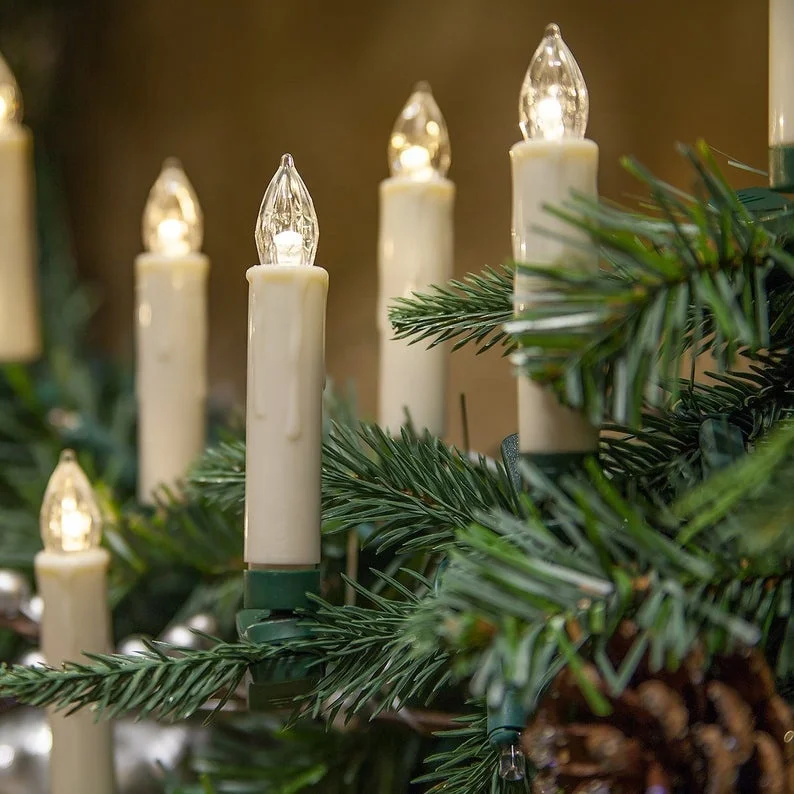 Newish hot selling remote control dimmable wireless Christmas tree decorations clip led candle light