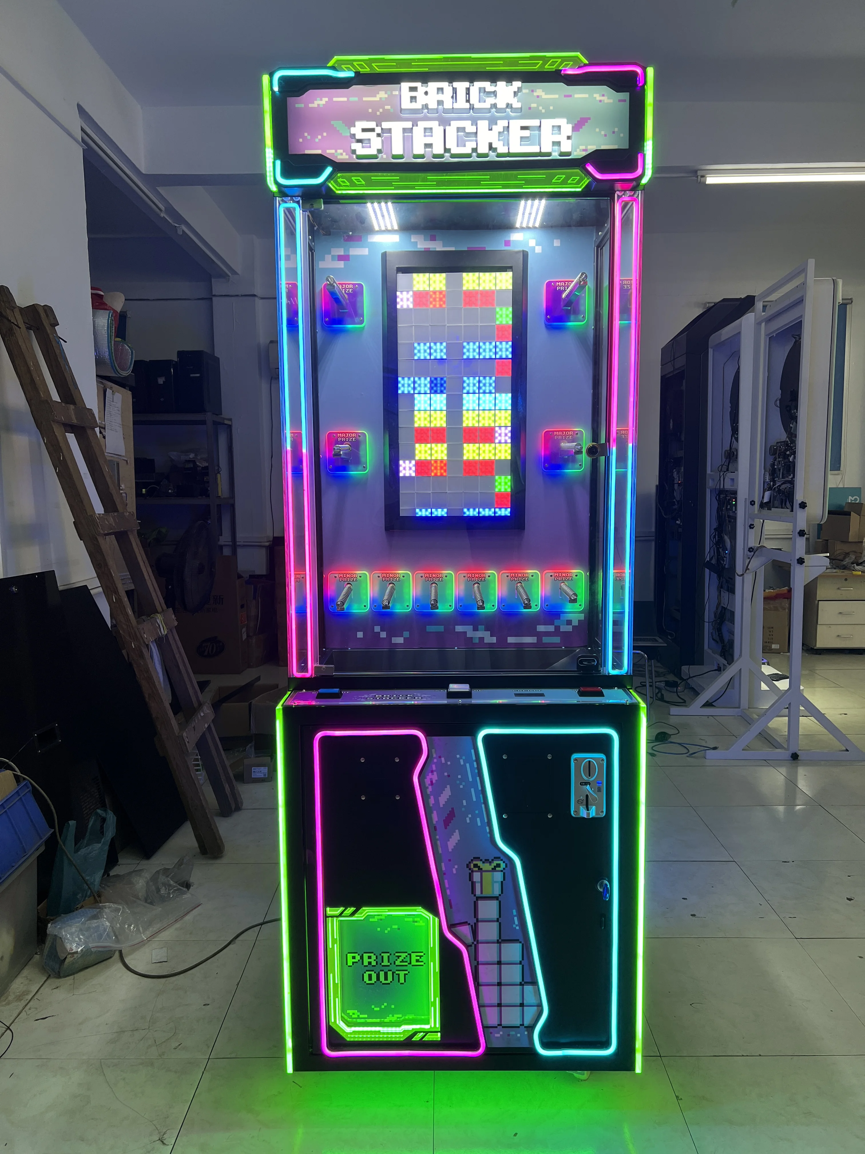 IFD Cheap Price Brick Stacker Arcade Claw Game Machine Claw Machine Game Video Game Machine