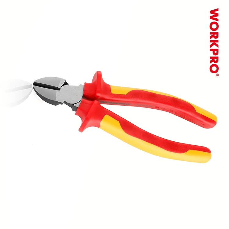 WORKPRO 1000 V Insulated Cable Shears Twin Cutting Edge VDE Insulated Cable Cutters Size 150mm