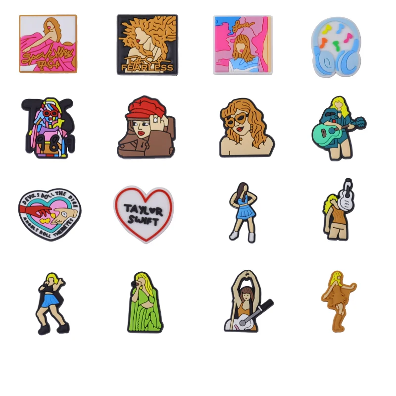 Custom PVC Rubber Shoe Charms Soft Upper Decorations with Button Buckle Applique for Shoes & Clogs