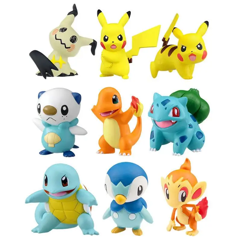 Pokemoned Pikachu Figures Model Collection Anime Figure Toy Dolls Pocket Monster Action Figures Kawaii Girl Boy Birthday Gifts