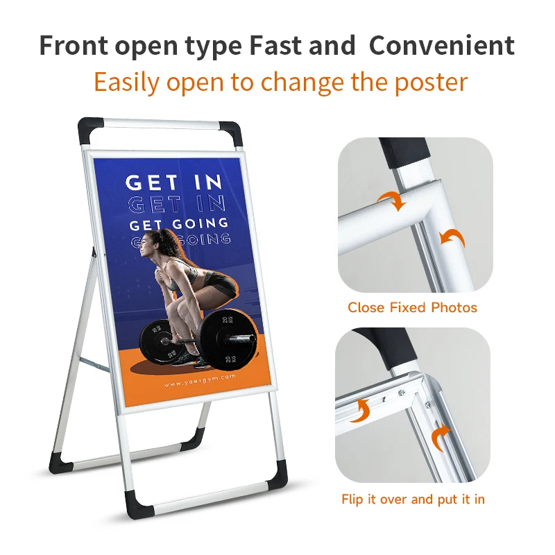 A0/A1/A2 Portable Vertical Poster Display Rack Mall Advertising Promotion Framework A frame