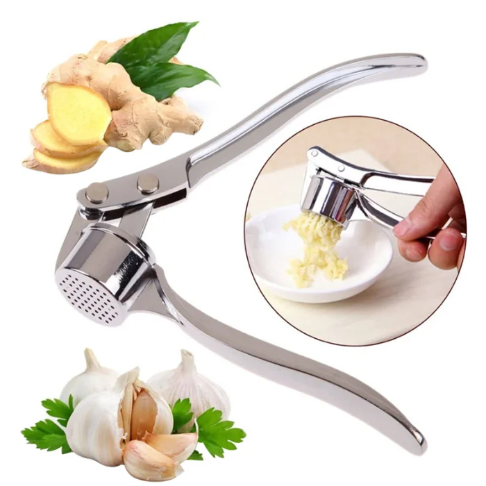 Kitchen Manual Vegetable Chopper Stainless Steel Food Manuel Garlic Press Peeler Garlic Crusher