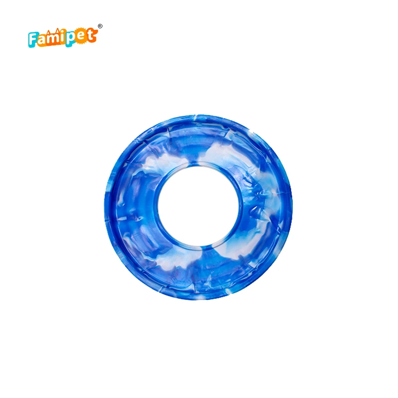 Famipet Custom Outdoor Training Durable Rubber Flying Disc Pet Dog Toys