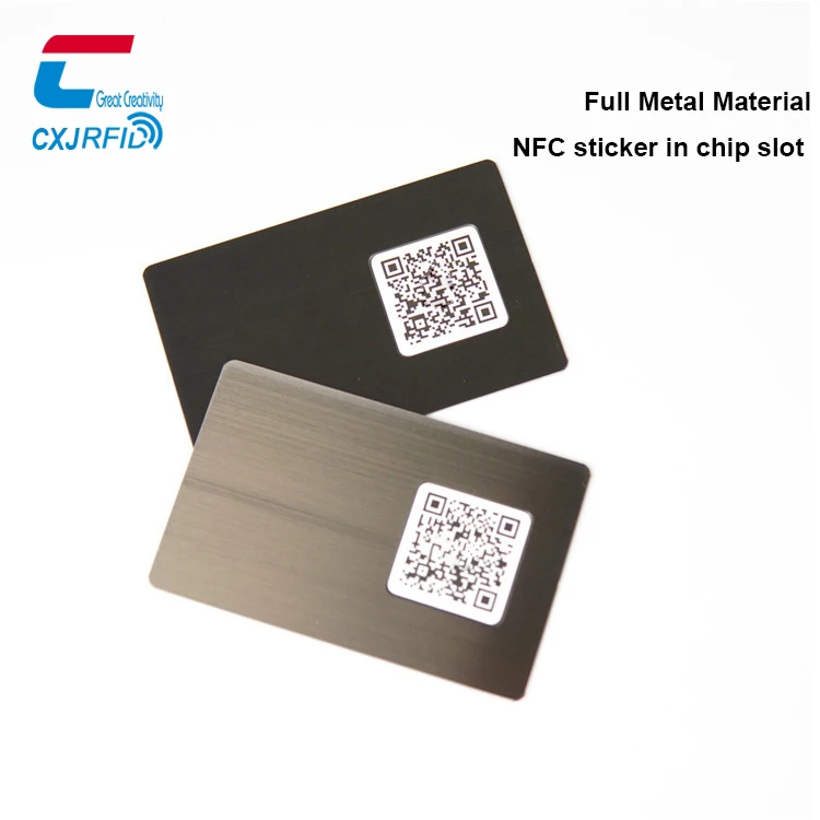 Factory Price Nfc Blank Metal Business Card Costom Qr Code Smart Chip Nfc Card