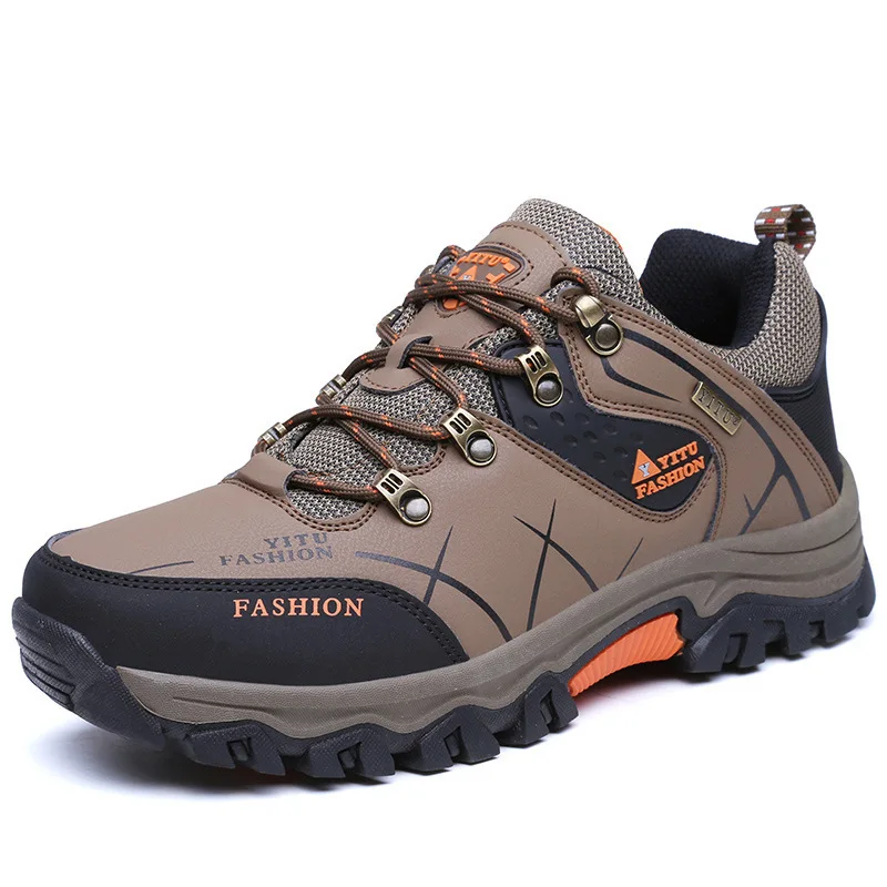 High top rubber sole mens outdoor walking racing waterproof sneakers tennis trainers hiking safety shoes