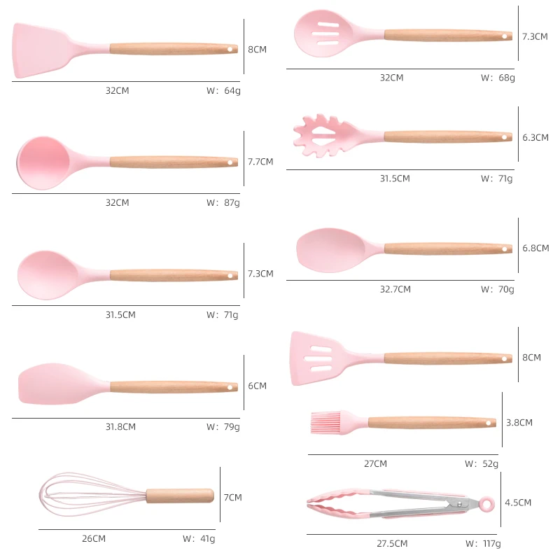 19 шт. набор кухонных принадлежностей из нержавеющей стали