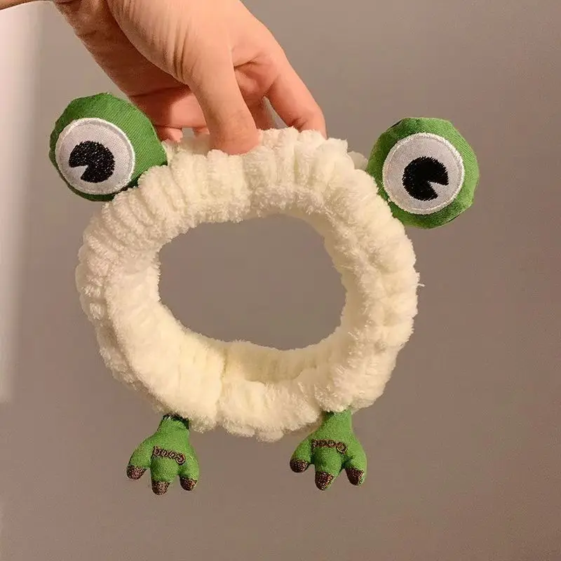 Funny Frog Makeup Headband Wide-brimmed Elastic Hairbands Cute Girls Hair Bands Women Hair Accessories Girls Hairband