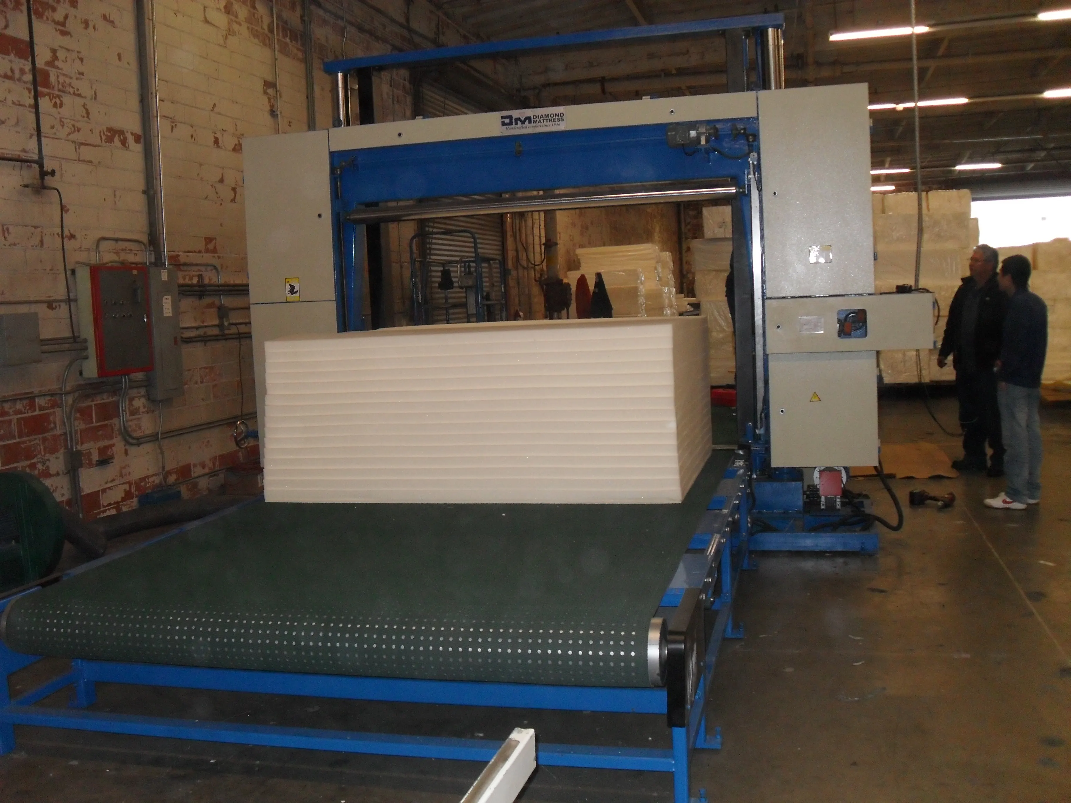 Automatic polyurethane sponge horizontal mattress foam cutting machine horizontal