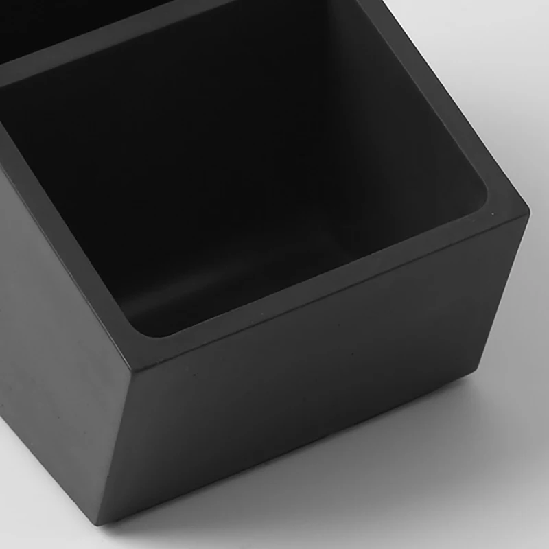 Square Multi-functional Two-compartment Desktop Storage Pen Holder Cement Material Business Office Gift