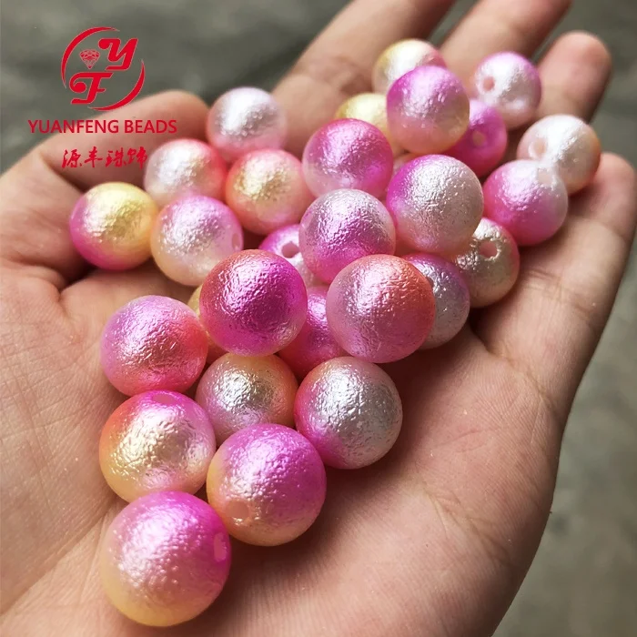 8mm colorful Round Pearl Beads Wrinkle Pearl for diy, vase fillers, wedding party and house decoration