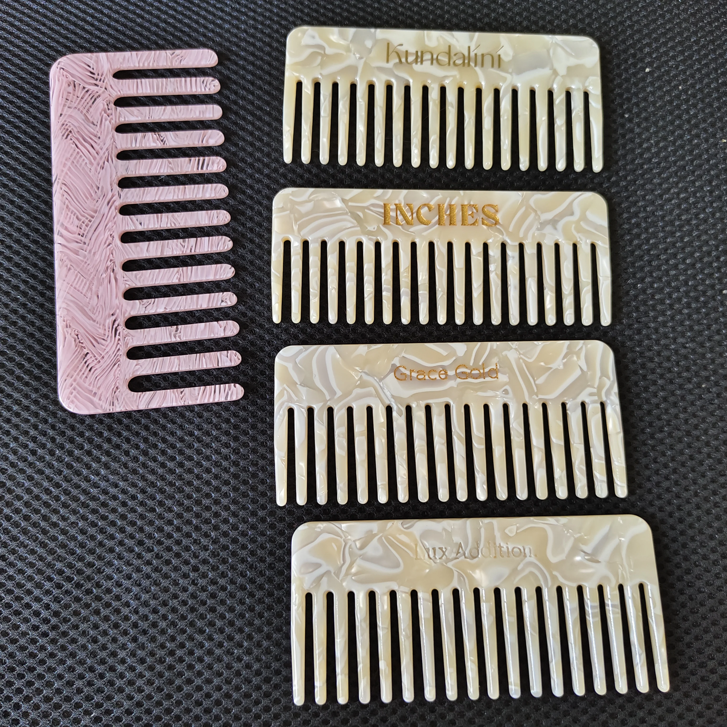 BSCI & GRS Factory Wholesale Massage Barber Custom Logo Acetate Hair Comb For Women Girls
