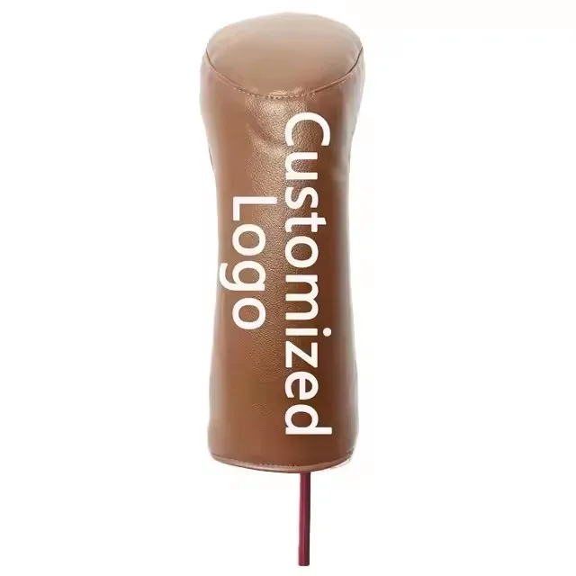 High Quality Top Trending OEM Factory Made Best Vintage Genuine Leather  Golf Driver Head Cover