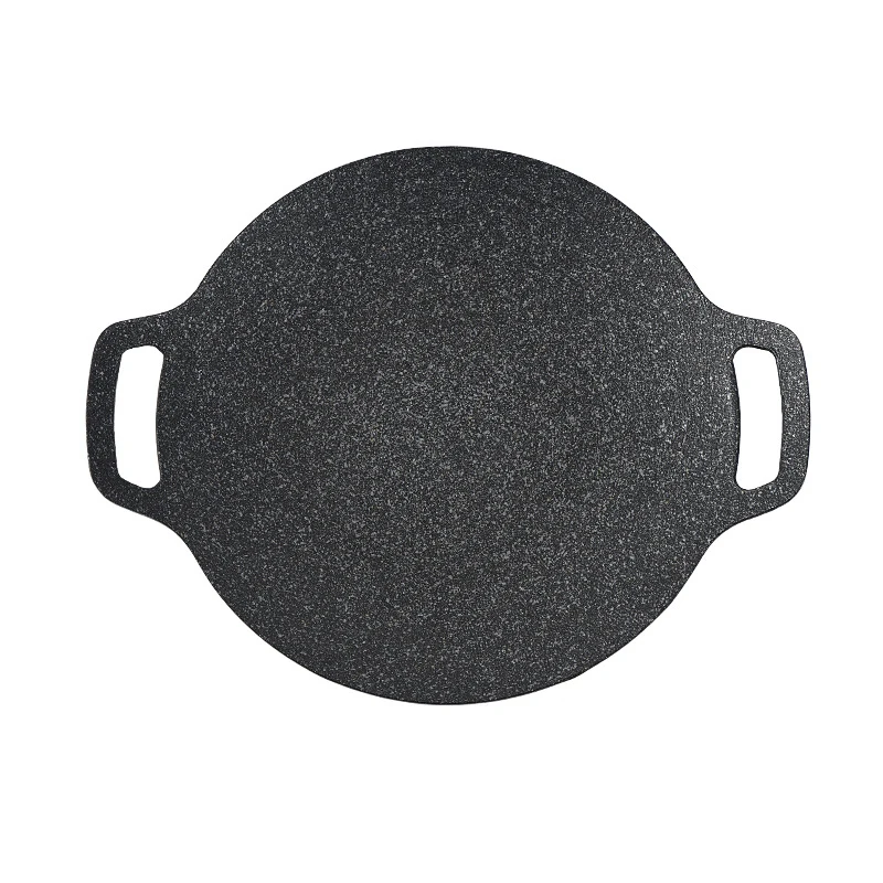 Korean Household Medical Stone Barbecue Plate Commercial Non-Stick Pot Cassette Furnace Outdoor Iron Plate Barbecue Grill Pan
