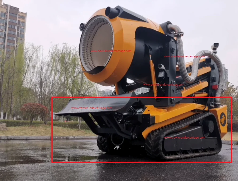 Custom New design Hydraulic rubber Track Undercarriage with triangle Frame for fire-fighting robot from China manufacturer