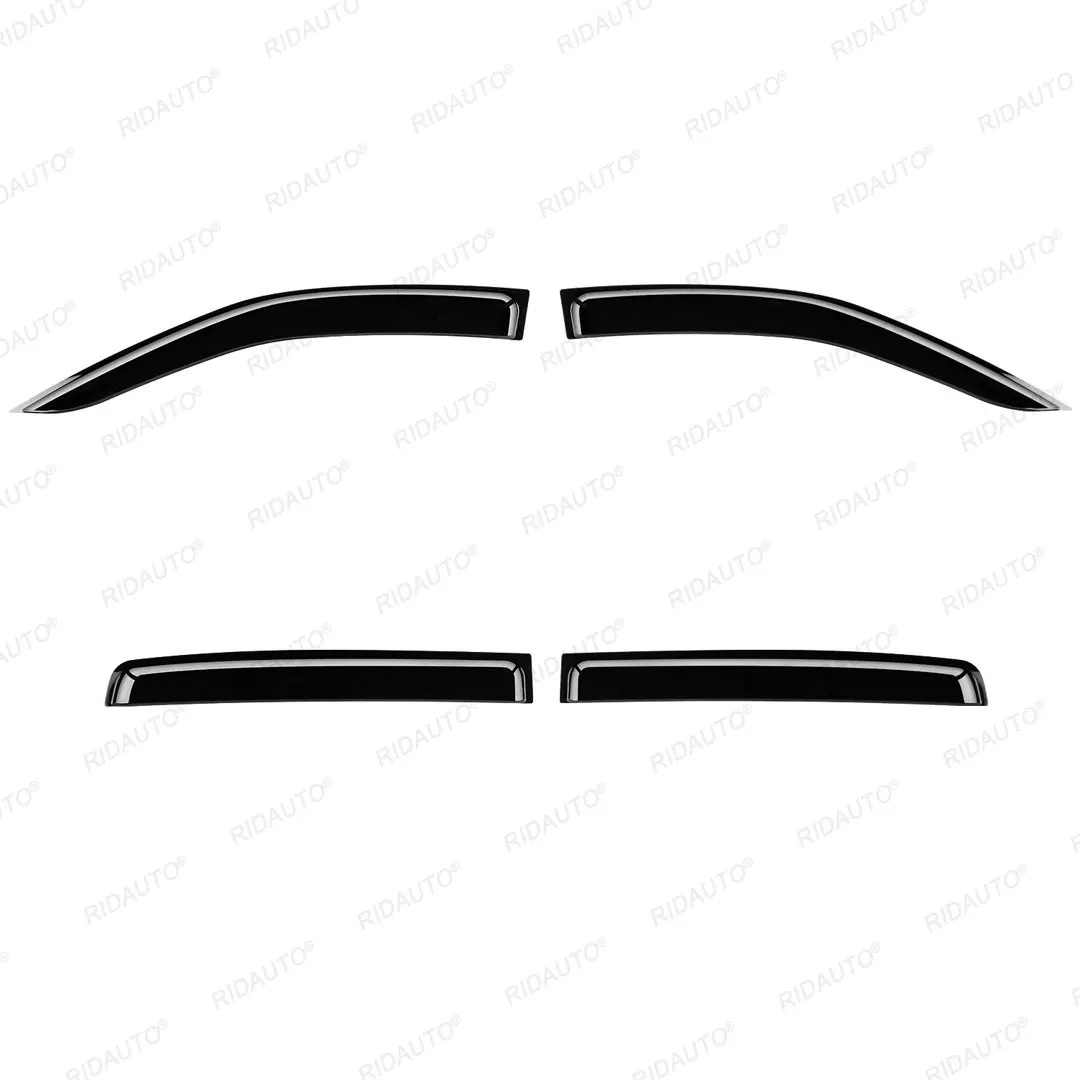 Black Side Car Rain Door Visor Window Visor Deflectors Rain Guard For 2012-2021 FORD RANGER Accessories Double Cab Pickup Truck
