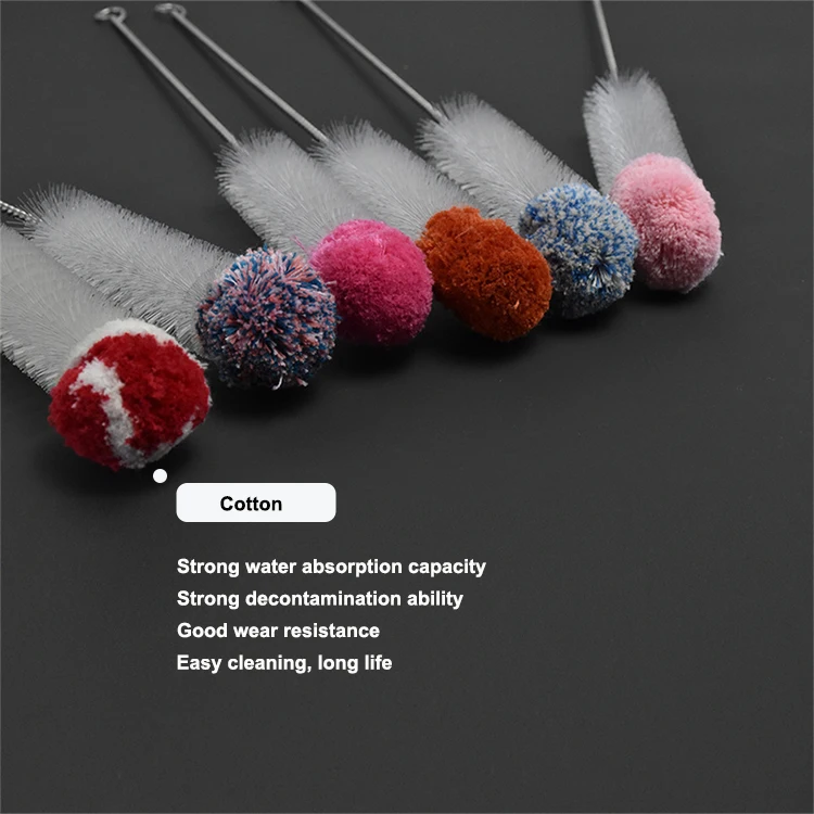 small glass bottle cleaning brush pure water bottle brush manual plastic bottle cleaner