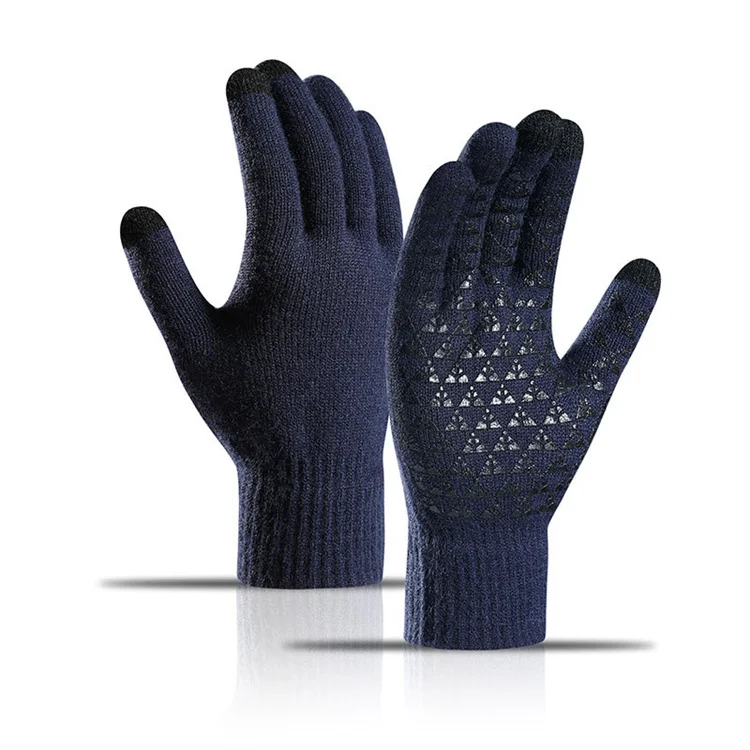 Hot Sale Autumn Warm Knitting Mittens Adult Touch Screen Gloves Anti Slip Knitted Gloves Thick Winter Gloves for Women and Men