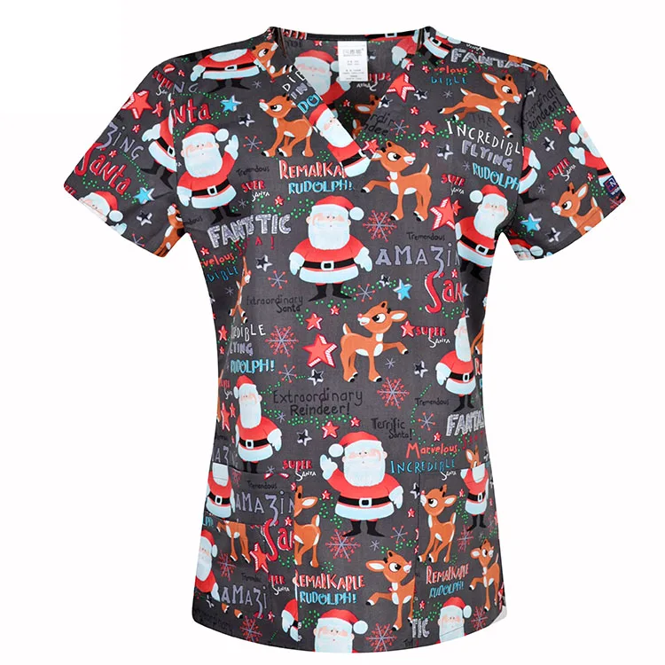 100% Cartoon Print Scrub Pants Price Print Nurse Scrubs Scrubs Uniforms Sets Print