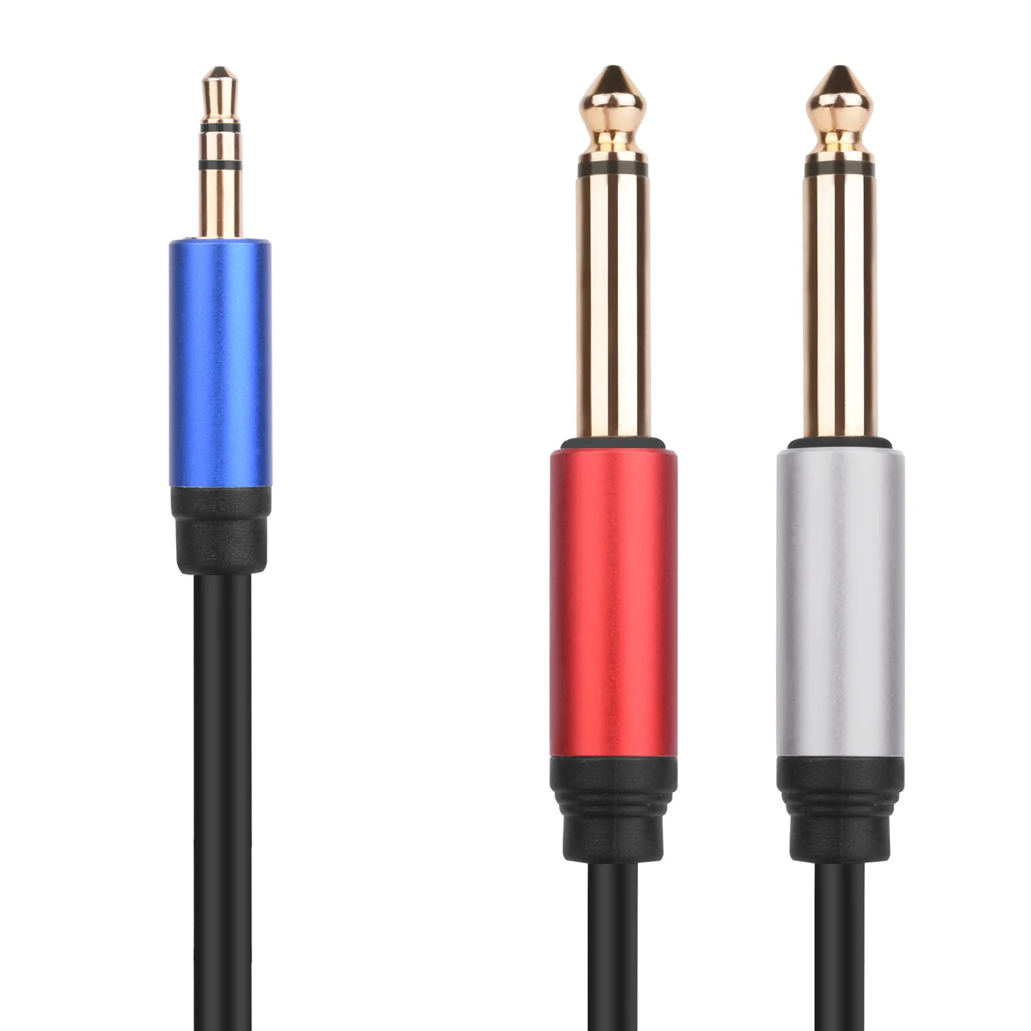 single track   2RCA Audio Auxiliary Stereo Y Splitter 3.5mm JACK to 6.35mm  Cable