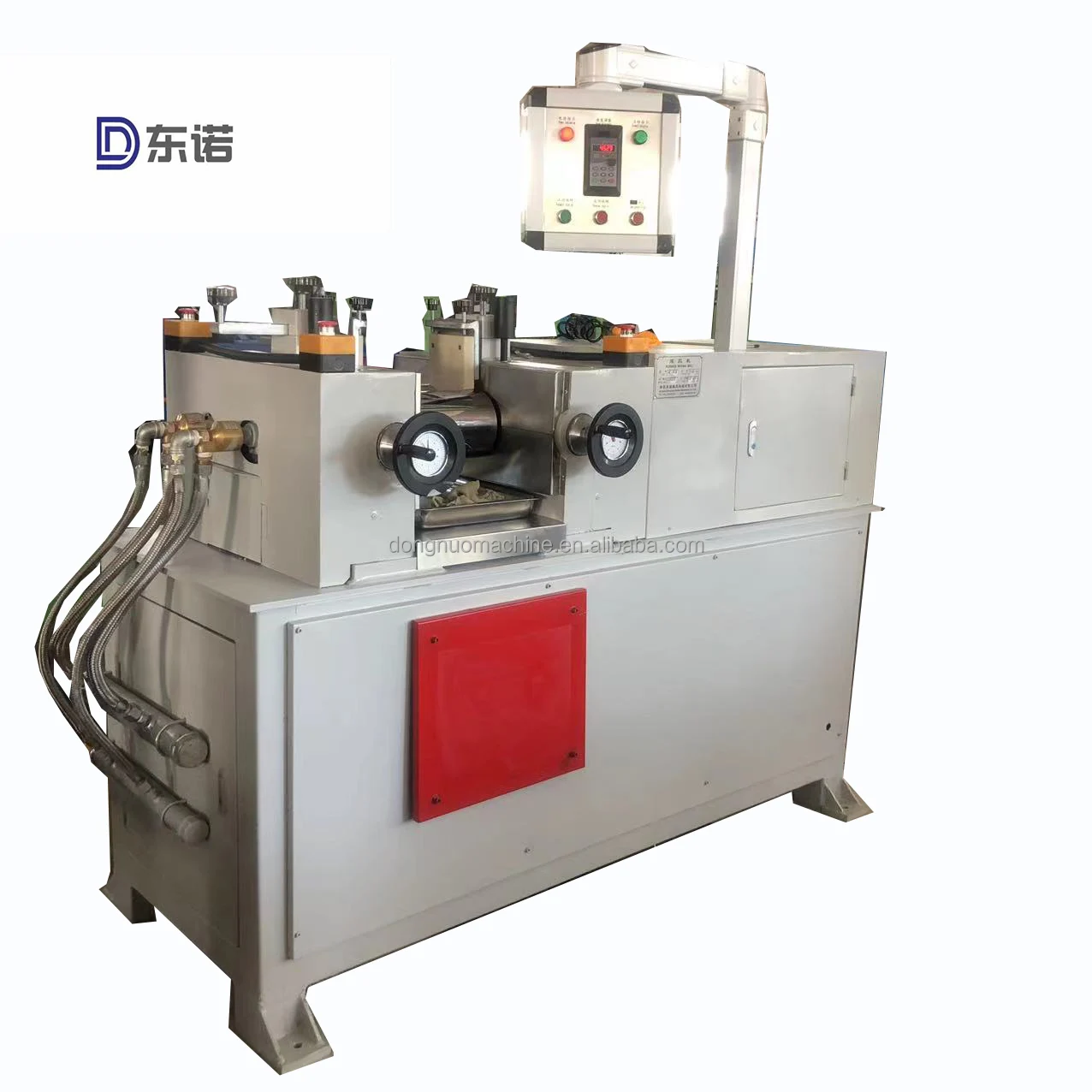 Laboratory PVC Silicone Rubber Masterbatch Calender Open Two Roll Mill Equipment