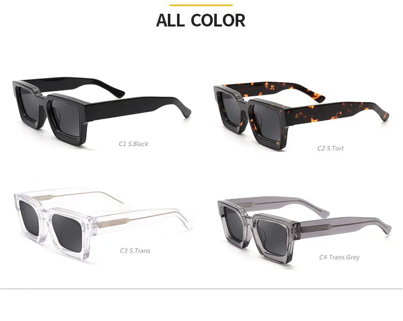 Conchen Newest Luxury Gafas De Sol High Quality 2024 Sun Glasses Men Women Square Acetate Sunglasses