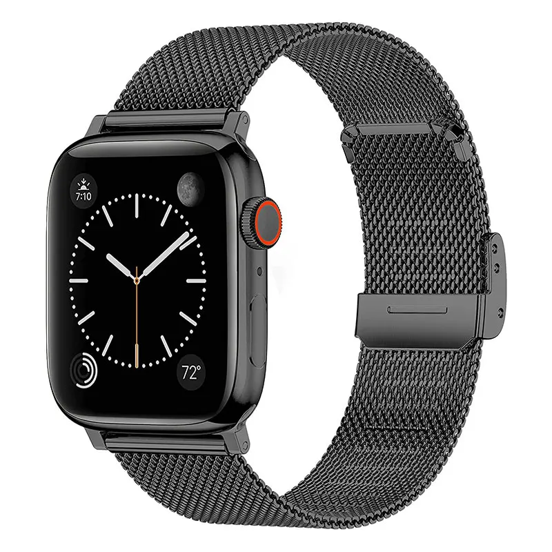 Luxury Milanese Vintage Watch Band For Apple Watch Stainless Steel Wrist Band For Apple Watch 8 Ultra 7 45mm Band
