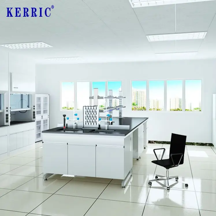 Customized design school laboratory furniture steel work bench lab table