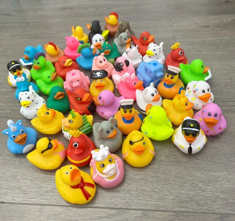 Mixed Unique Rubber Ducks Bulk Clear Pirate Plastic Yellow Holiday Vinyl Floating Duck Ducy Halloween Bunny Easter Rubber Duck